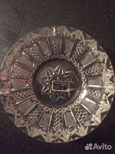 Хрустальная пепельница гдр, 2 шт