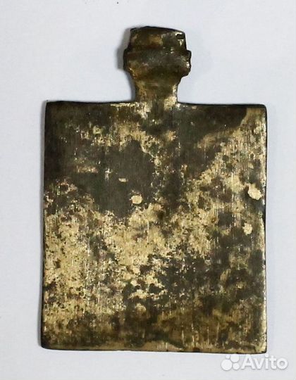 Икона медная. Ветхозаветная троица. Конец 18 века