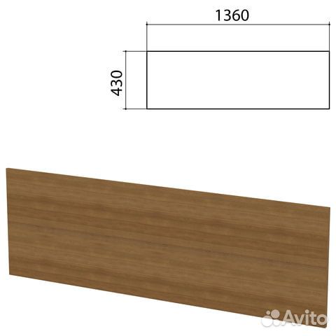 Экран-перегородка Бюджет, 1360х16х430 мм, без фурн