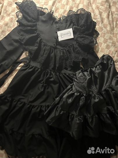 Черное готическое платье лолита