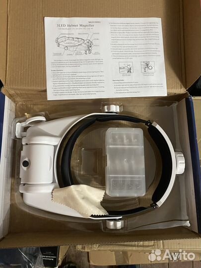 Увеличительная маска с подсветкой и увелич.стеклом