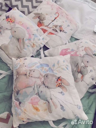 Бортики в кроватку 12 шт