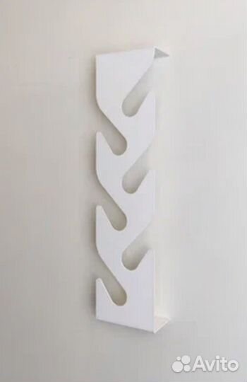 Вешалка настенная металлическая, цвет белый