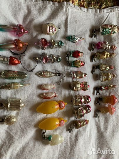 Елочные игрушки СССР на прищепке