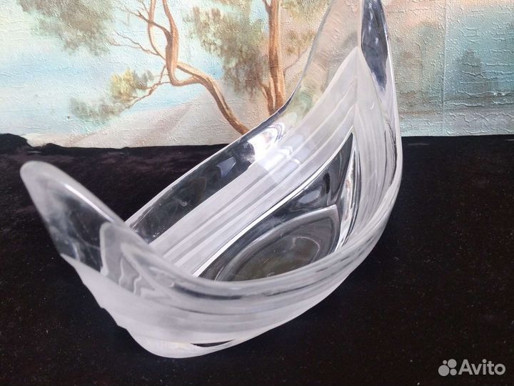 Салатник Ладья хрустальный