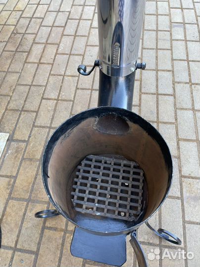 Печь под казан с трубой