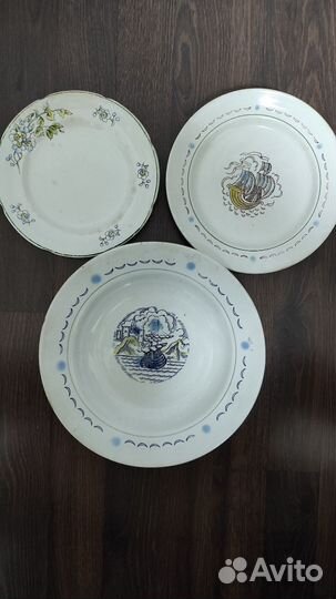 Тарелки зик конаково с корабликом СССР