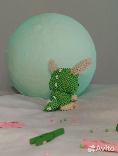 Амигуруми из бисера зайчик в костюме дракона