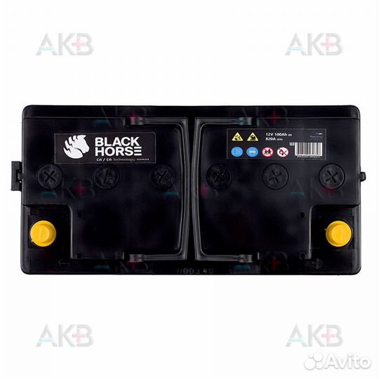 Аккумулятор автомобильныйblack Horse 100R 820A 353