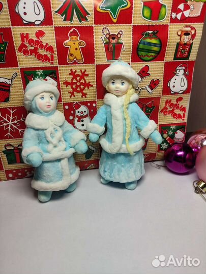 Ватная игрушка на елку