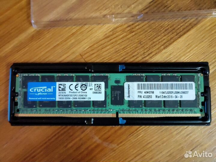 Crucial сервер Оперативная память ddr4 16gb 2666