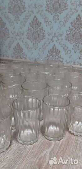 Стаканы и стопки гранёные