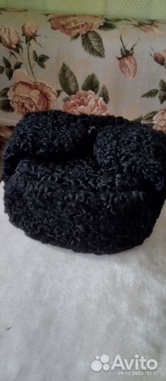 Шапка ушанка мужская из каракуля, цельный