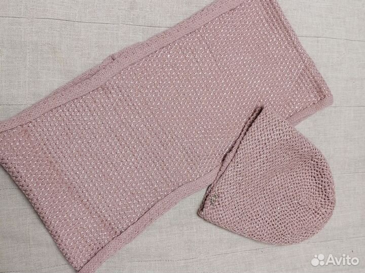 Комплект шапка и снуд женский