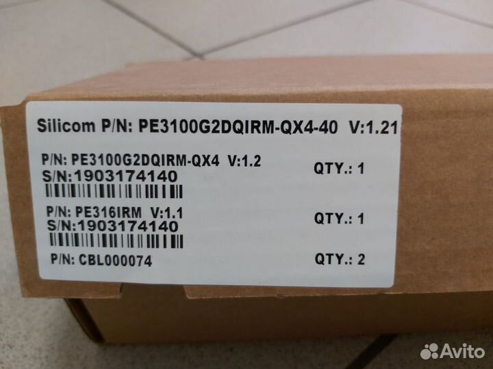 Сетевая карта 40G/100G Silicom PE3100G2dqirm-QX4