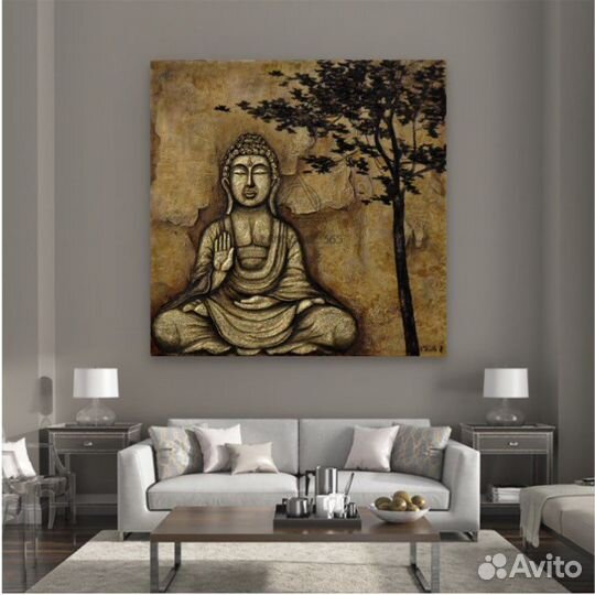 Картина Барельеф «Защита» 100*100см, барельеф