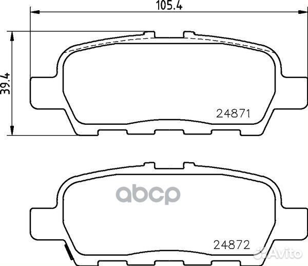 Колодки тормозные дисковые зад 1,245 NP2013