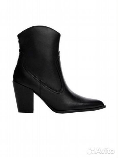 Ботильоны казаки Mango натуральная кожа 38