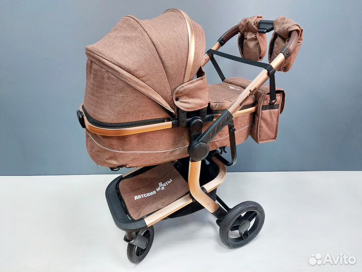 Детская коляска 2в1 трансформер утепленная