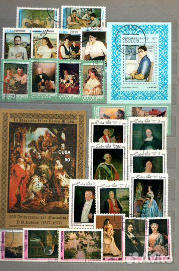 Живопись, картины, художники, искусство марки