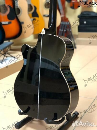 Акустическая гитара flight черная с окантовкой