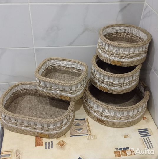 Плетёные корзинки из натуральных материалов