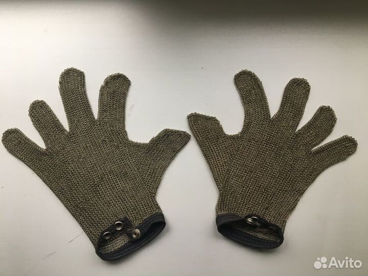Пара кольчужных перчаток для разделки мяса