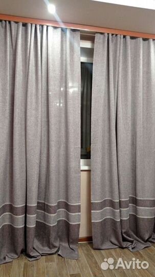 Шторы новые Лен-жаккард