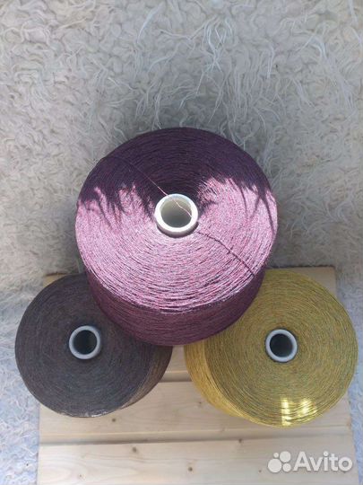 Итальянская бобинная пряжа, шерсть 98
