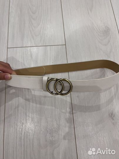 Ремень женский белый