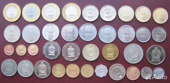 Монеты Индии, Пакистана и Шри-Ланки