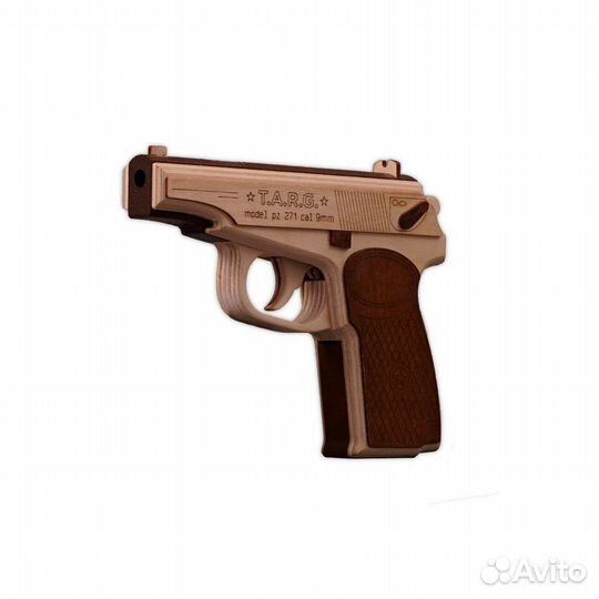 Сборная деревянная модель Пистолет Макарова PM-9mm