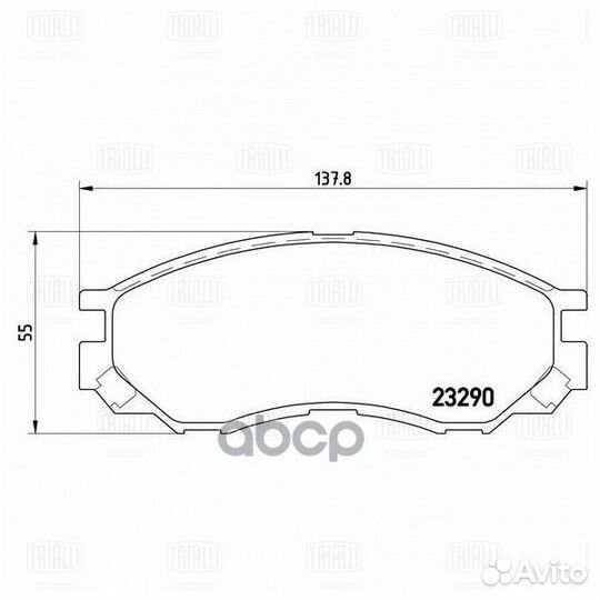 Колодки торм. для а/м Mitsubishi L200 (96) диск