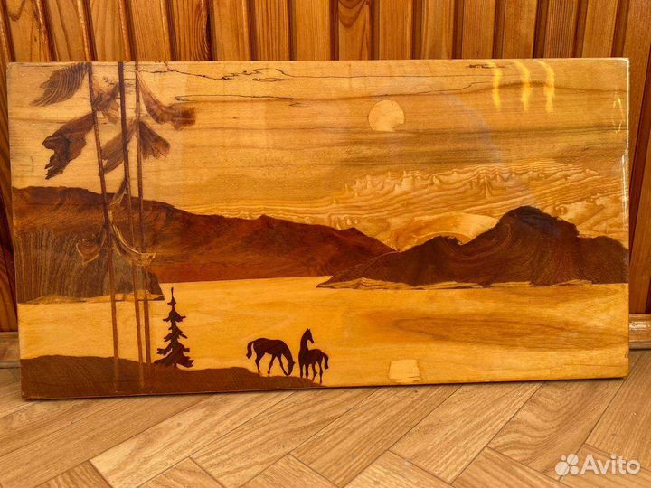 Панно из дерева СССР. Маркетри
