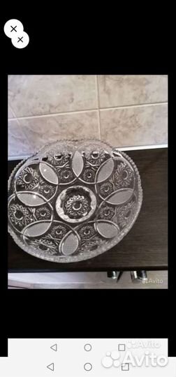 Блюда стекло, хрусталь, эмаль, СССР, Чехия