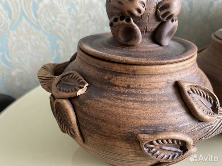 Керамические горшочки-вазочки с медведями