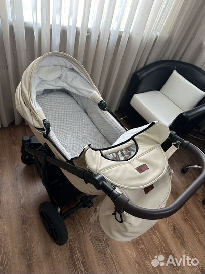 Коляска verdi mocca 3 в 1 эко кожа