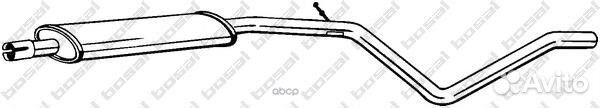 Средний глушитель выхлопных газов 286113 Bosal