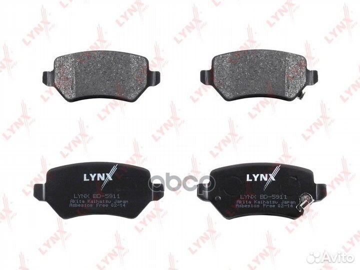 Колодки тормозные дисковые зад BD5911 lynxauto