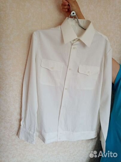 Рубашка белая военная
