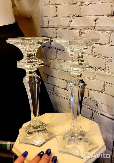 Подсвечники хрустальные Bohemia, Nachtmann новое