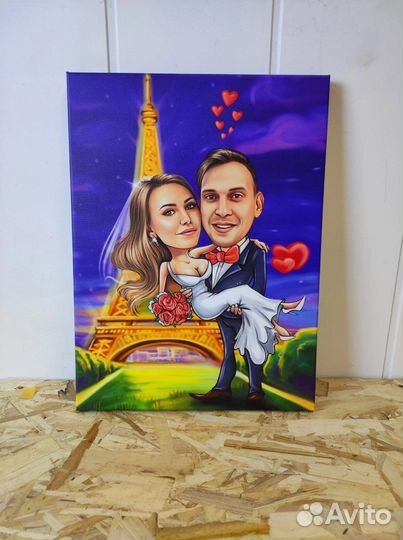 Портрет по фото в стиле шарж