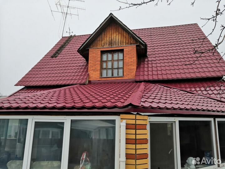 Металлочерепица коричневая 0,45 мм