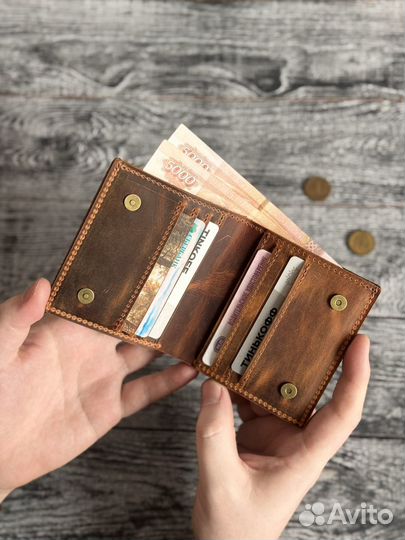 Кошелёк кожаный ручной работы