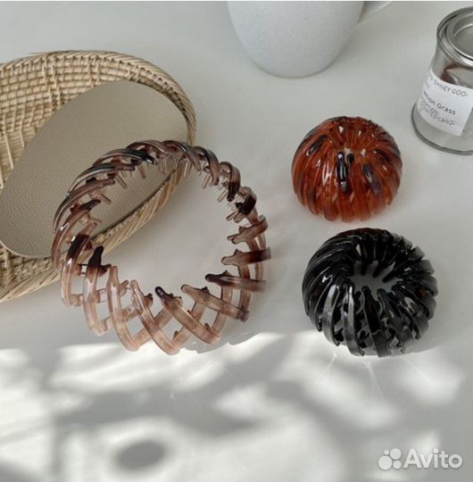 Новые заколки для волос черные - краб, зажимы