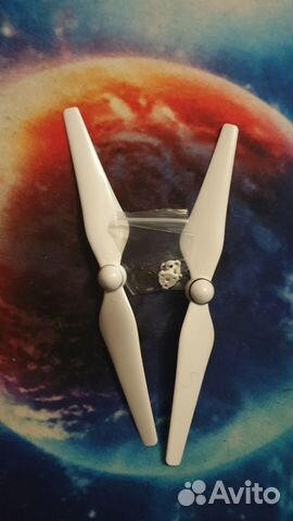 Белые лопасти для Фантом 4 +крепеж на двигатели