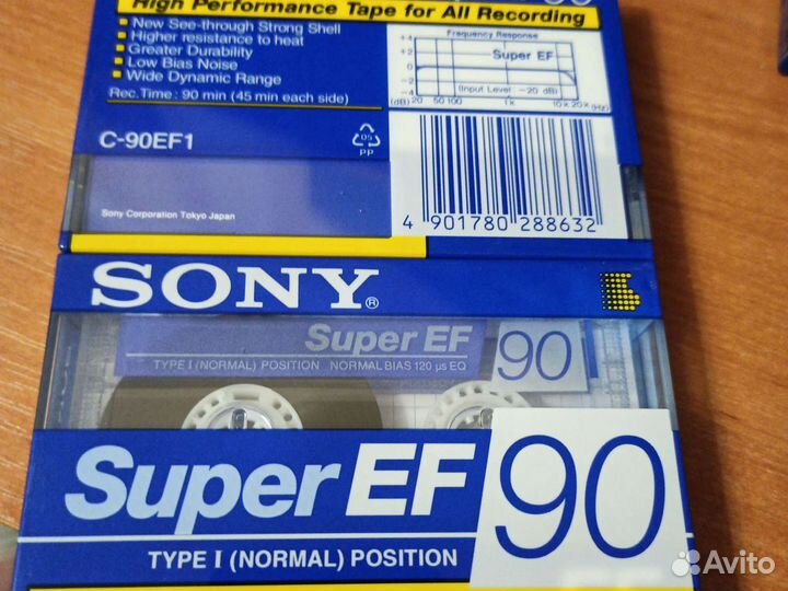 Аудиокассета sony super EF 90