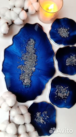 Сервировочный набор из эпоксидной смолы