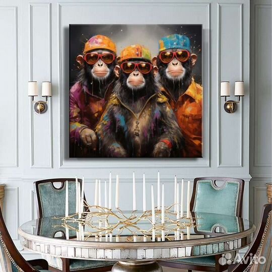 Яркая стильная картина маслом