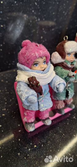 Ватные елочные игрушки